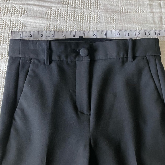 J CREW Black Straight Leg Flat Front High Rise Trouser Size 2 - Picture 7 of 11